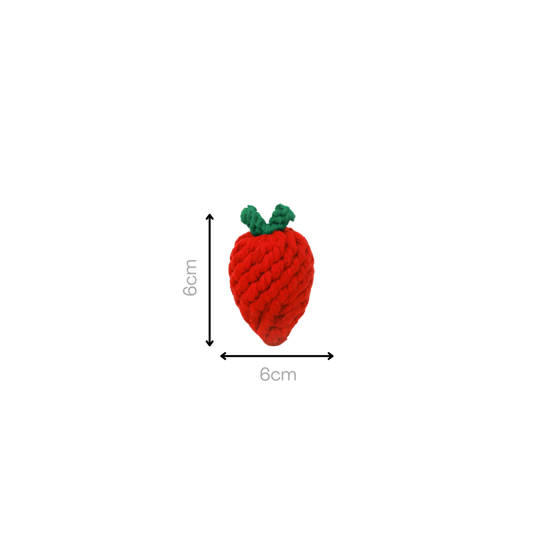 Handmade Strawberry Rope Toy
